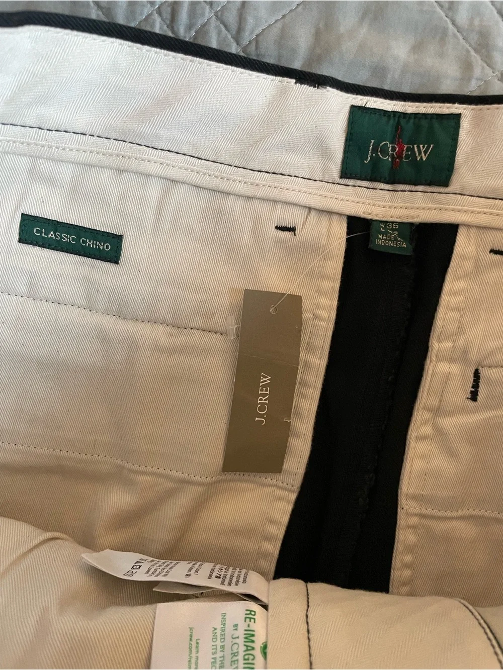 J. CREW Classic chino pant in Black Size 36/32 NWT $98 BE611
